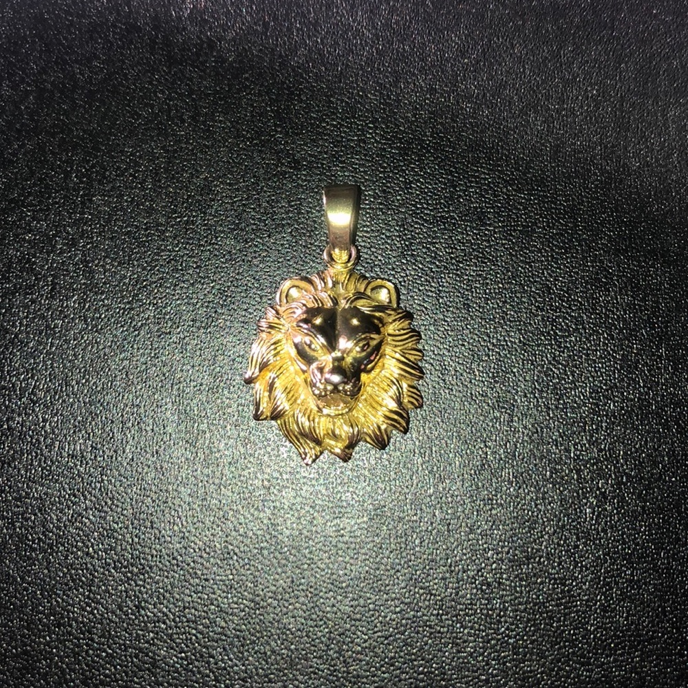 GLD Gold Plated Lion Pendant